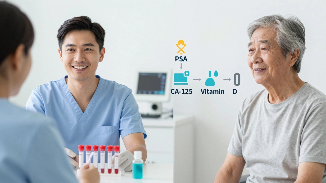 Сравнение здорового человека в 30 и 50 лет с добавлением анализов по возрасту.