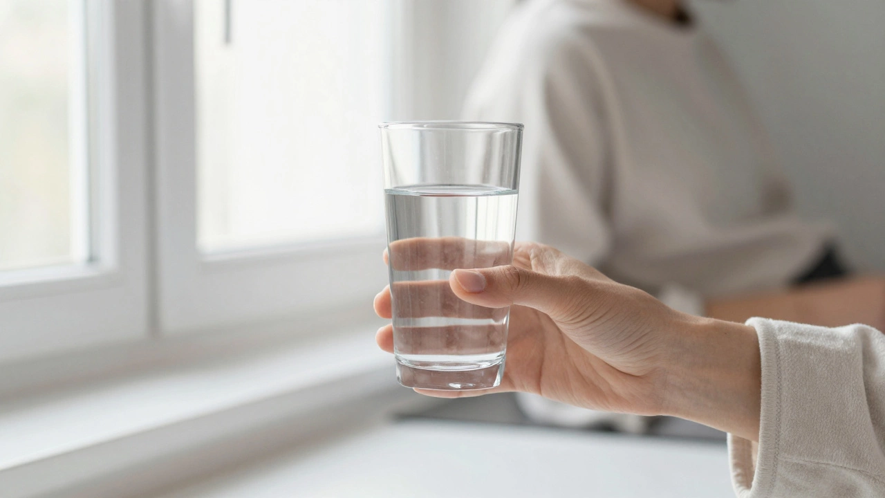 Утреннее питье чистой воды для подготовки к анализам