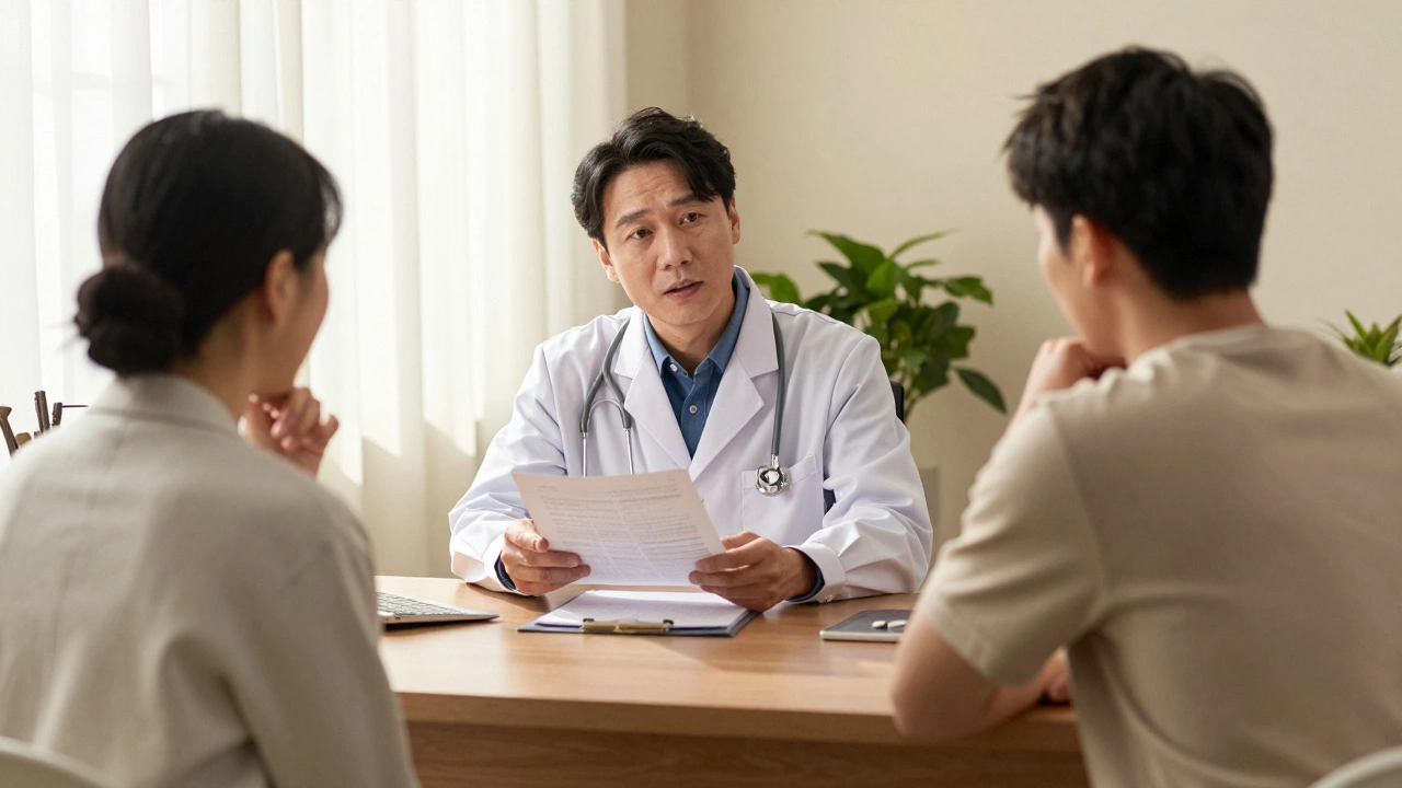 Врач консультирует пациента в медицинском кабинете