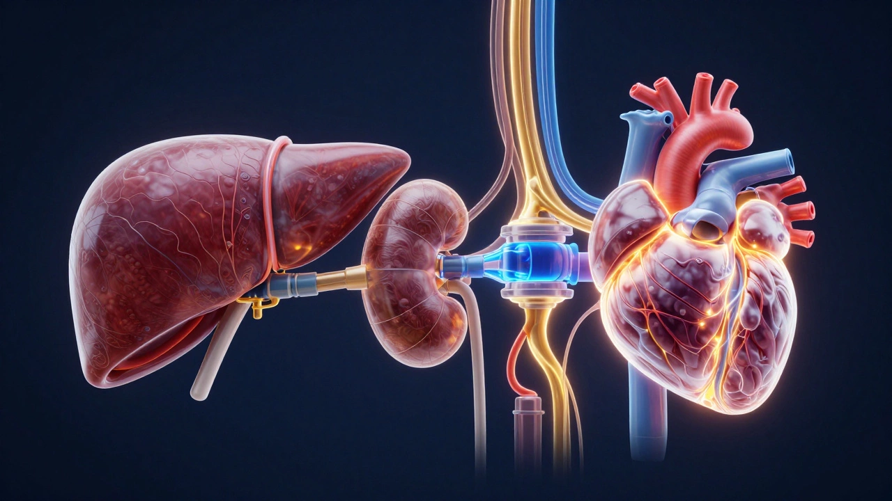 Концептуальное изображение органов человека как системы биохимических заводов